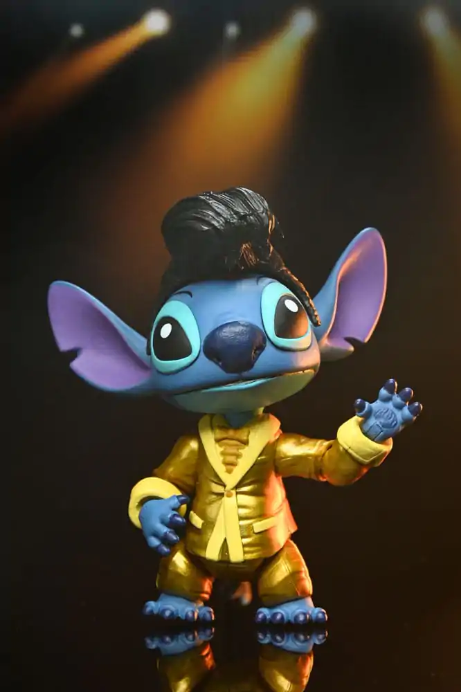 Lilo & Stitch Action Figur Ultimativer Gold Anzug Elvis Stitch 7 cm Produktfoto