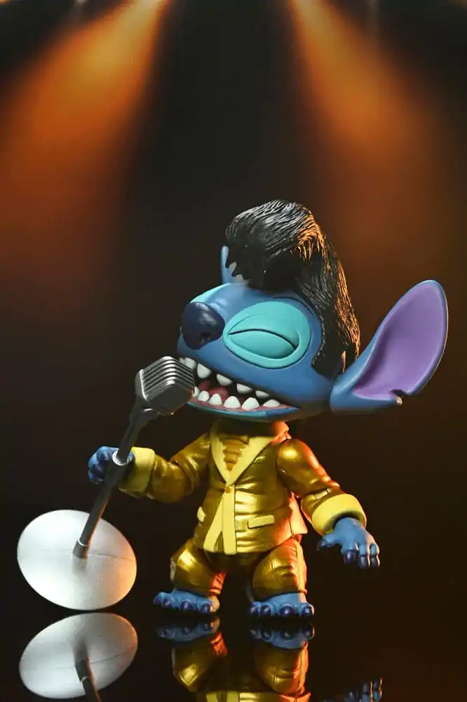 Lilo & Stitch Action Figur Ultimativer Gold Anzug Elvis Stitch 7 cm Produktfoto