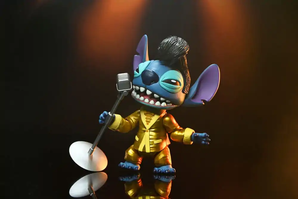 Lilo & Stitch Action Figur Ultimativer Gold Anzug Elvis Stitch 7 cm Produktfoto