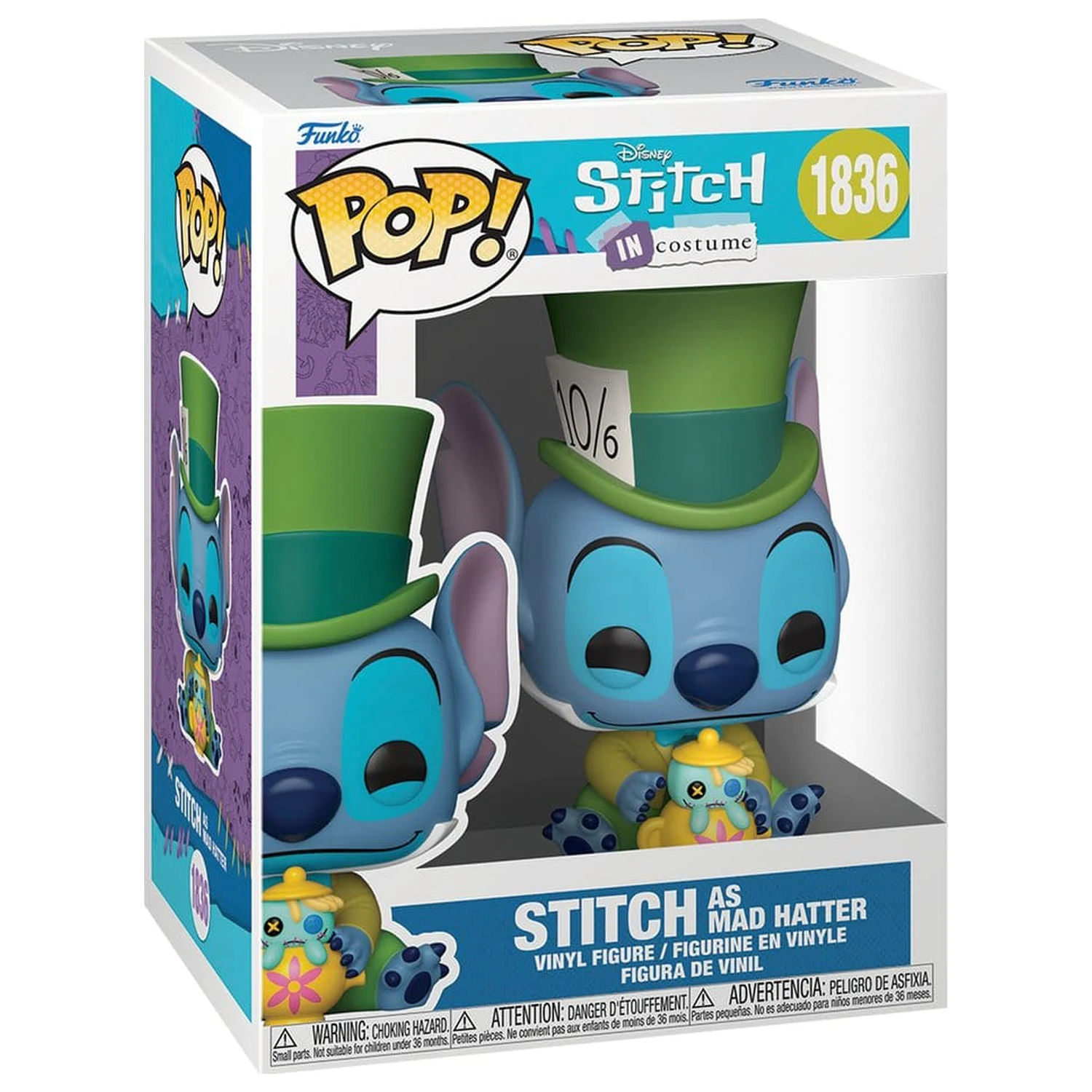Lilo & Stitch Funko POP! Disney Vinylfigur Stitch als Mad Hatter 9 cm Produktfoto