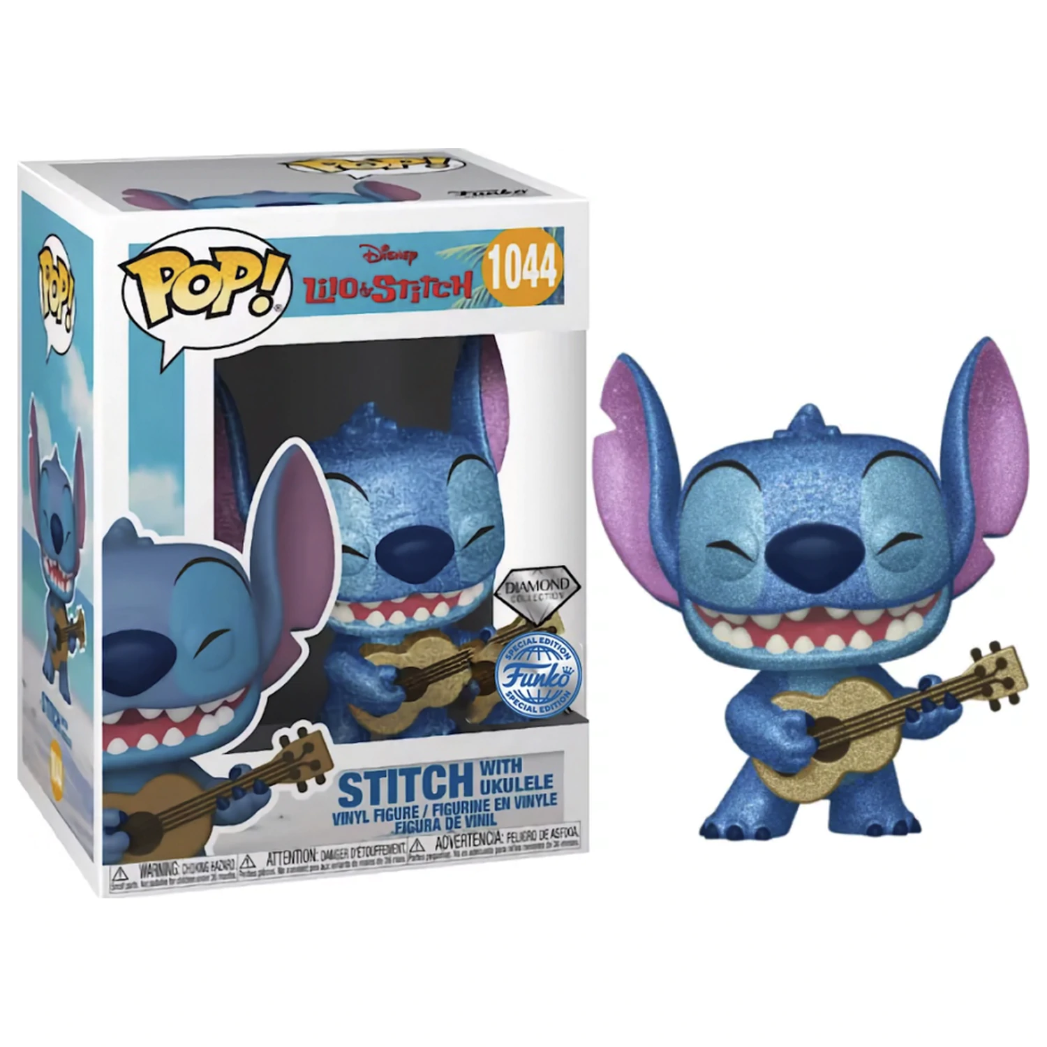 Lilo & Stitch Funko Pop Stitch mit Ukulele (Diamond) Produktfoto