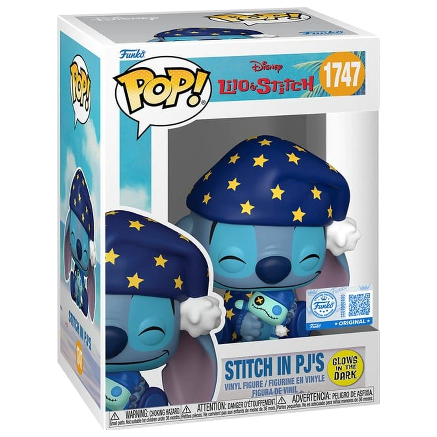 Lilo & Stitch Funko POP! Vinyl Figur Stitch Starry PJs (GW) 9 cm Produktfoto