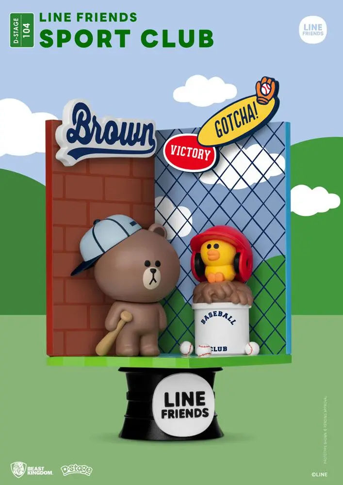 Line Friends D-Stage PVC Diorama Sport Club Closed Box Version 16 cm Produktfoto