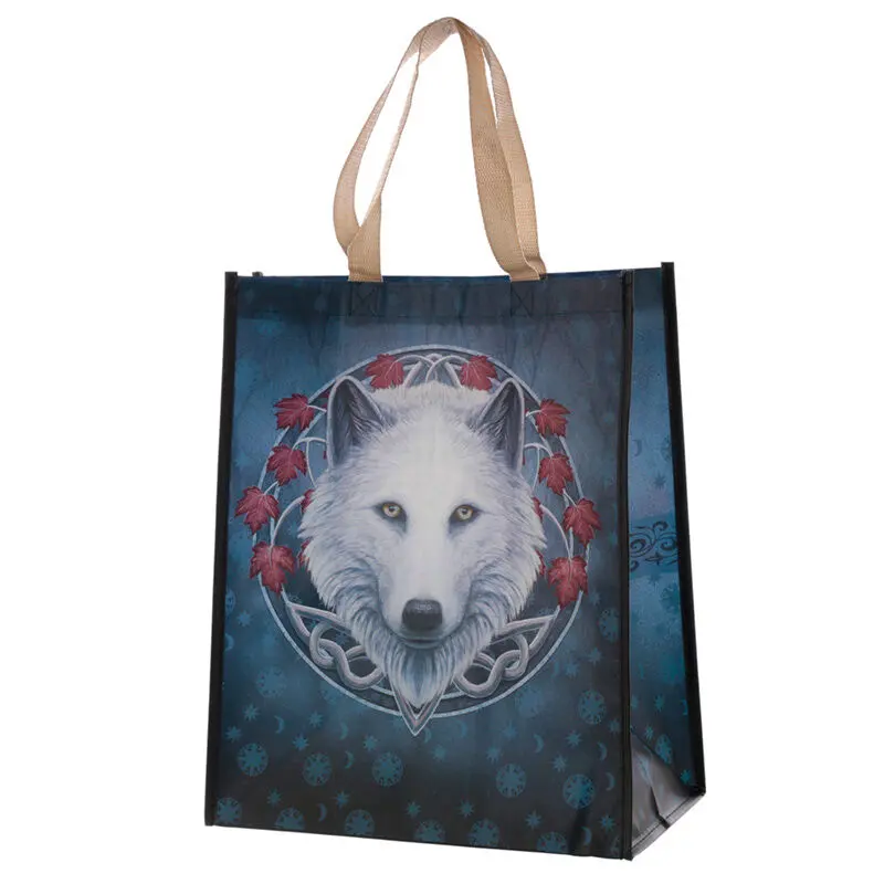 Lisa Parker Autumn Guardian Wolf Einkaufstasche Produktfoto