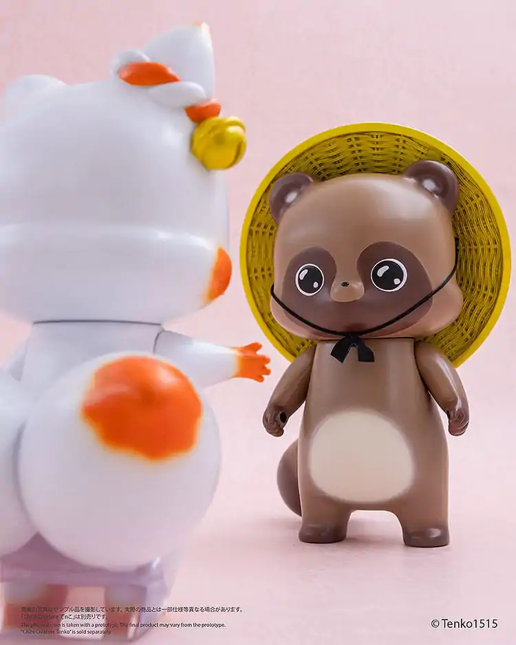 Little Fox with Two Tails Vinylfigur Chibi Creature Ponkichi 15 cm Produktfoto