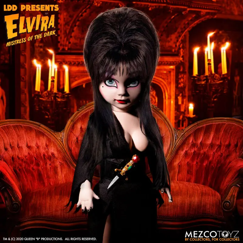 Elvira Mistress of the Dark Living Dead Dolls Puppe Elvira 25 cm Produktfoto