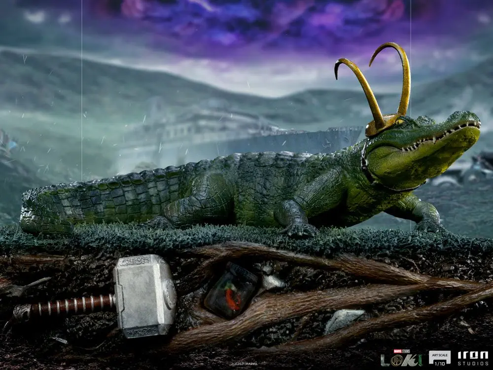 Loki Art Scale Statue 1/10 Alligator 15 cm Produktfoto