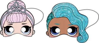 LOL Surprise Glitterati Masken, 6 Stück Produktfoto