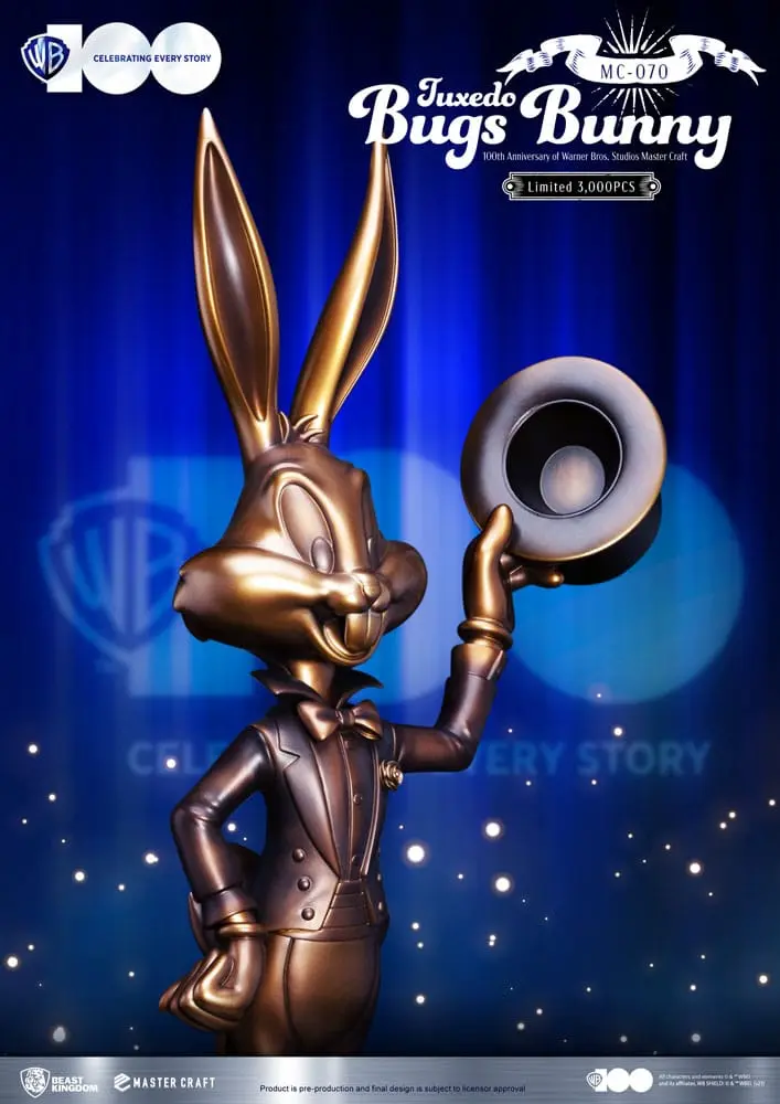 Looney Tunes 100th anniversary of Warner Bros. Studios Master Craft Statue Tuxedo Bugs Bunny 46 cm termékfotó