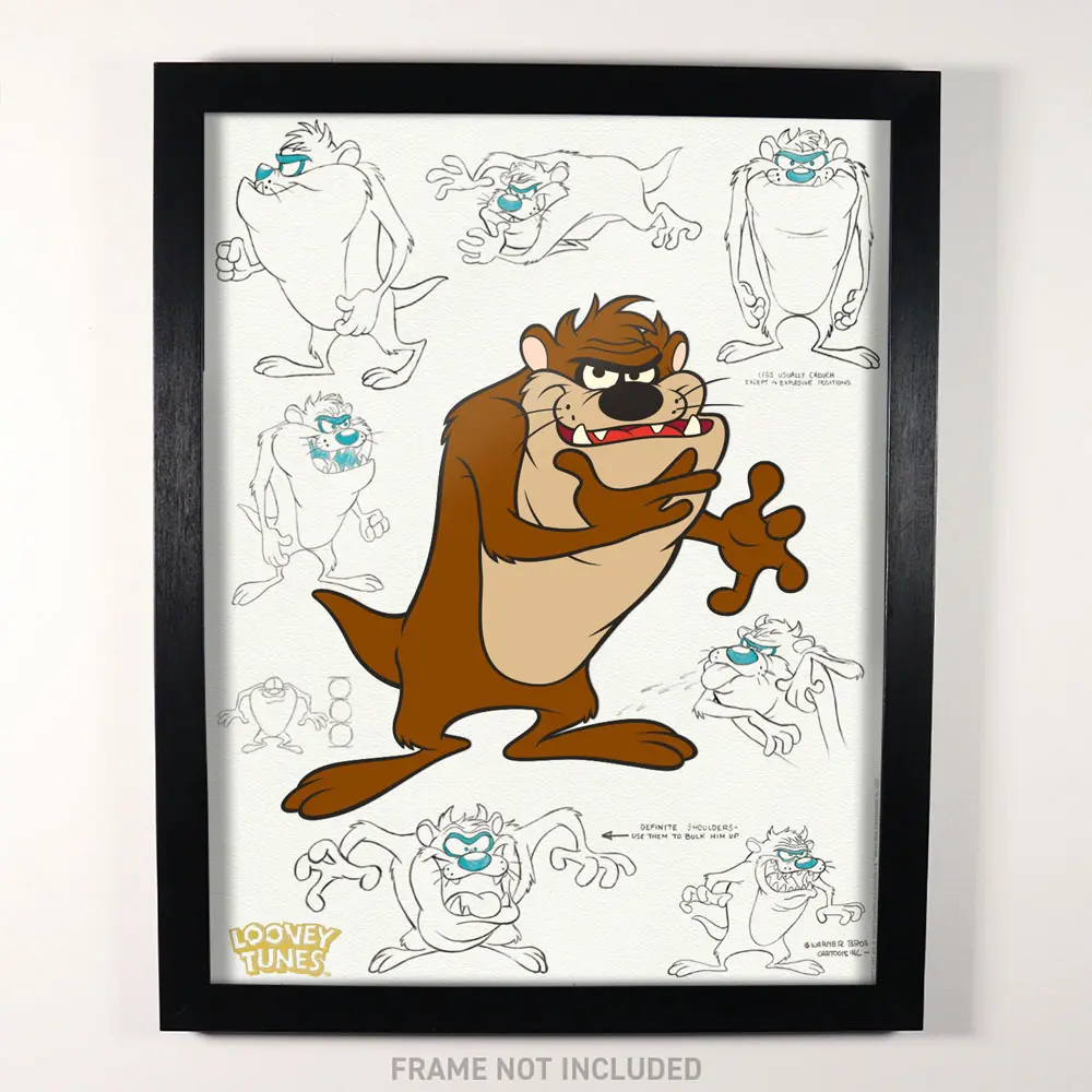 Looney Tunes Kunstdruck Limited Edition Fan-Cel Tazmanian Devil 36 x 28 cm Produktfoto