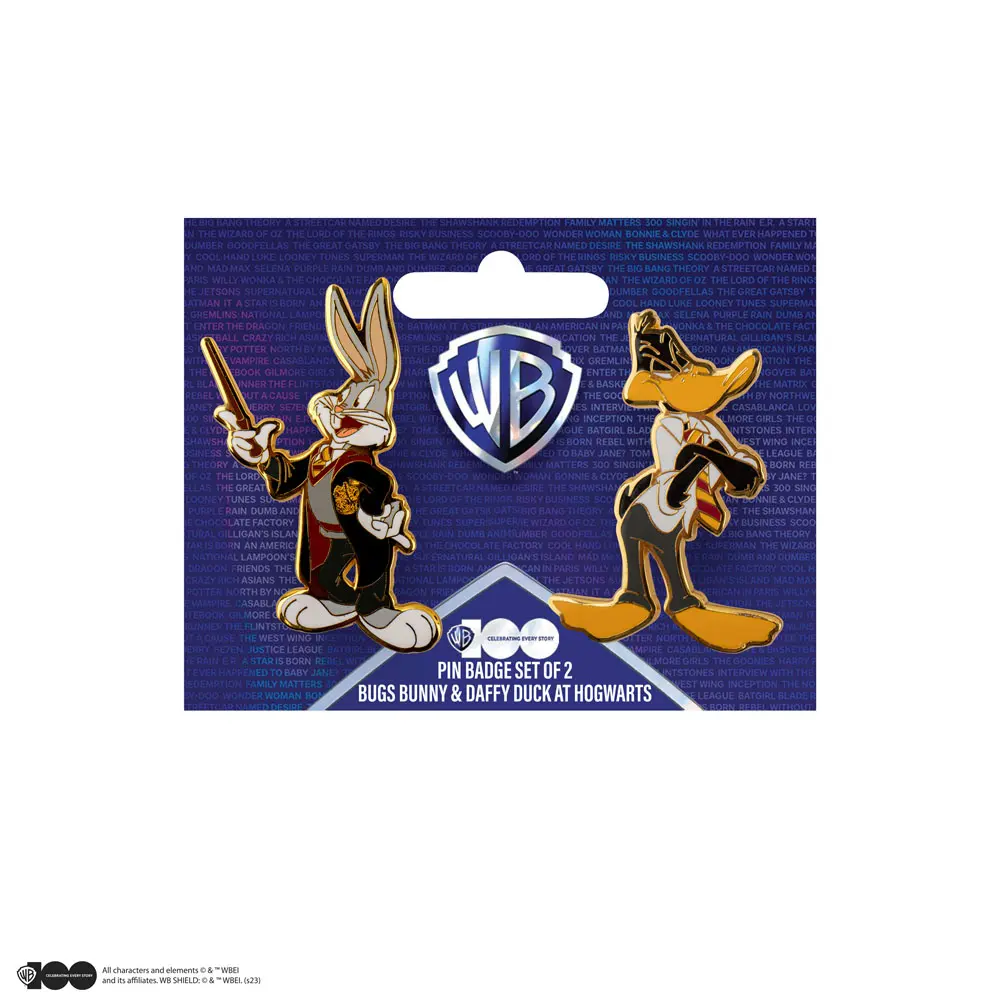 Looney Tunes Ansteck-Pins 2er-Pack Bugs Bunny & Daffy Duck at Hogwarts Produktfoto