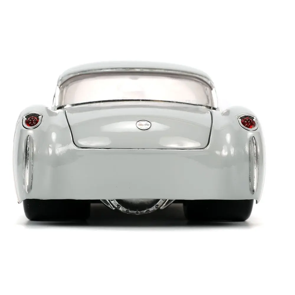 Looney Tunes Hollywood Rides Diecast Modell 1/24 1957 Chevrolet Corvette mit Bugs Bunny Figur Produktfoto