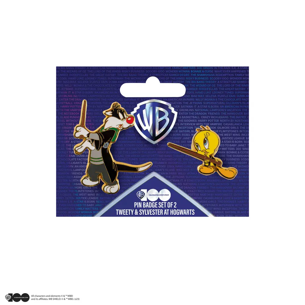 Looney Tunes Ansteck-Pins 2er-Pack Tweety & Sylvester at Hogwarts Produktfoto