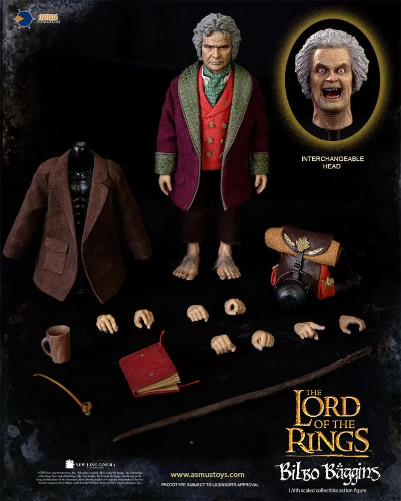 Herr der Ringe Actionfigur 1/6 Bilbo Baggins 20 cm Produktfoto