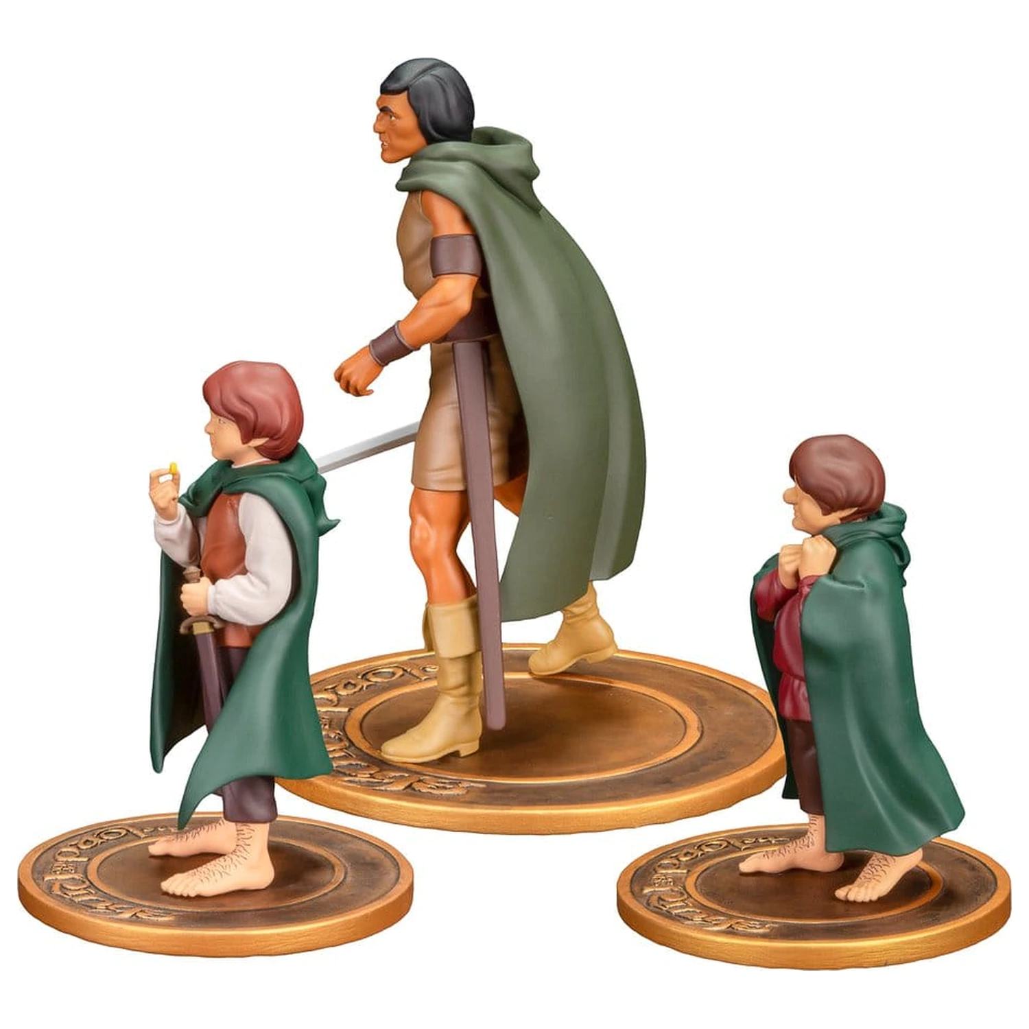 Lord of the Rings Animated Film PVC Figuren 3er-Pack Frodo, Aragorn und Samwise Produktfoto