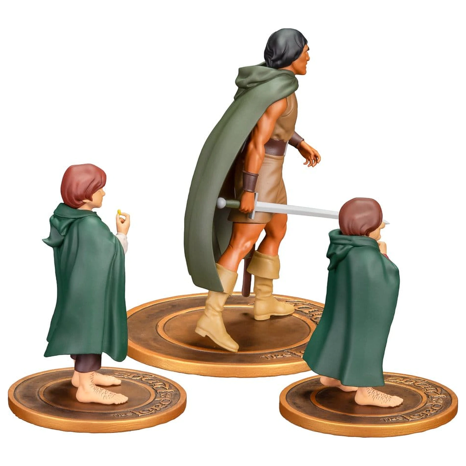 Lord of the Rings Animated Film PVC Figuren 3er-Pack Frodo, Aragorn und Samwise Produktfoto