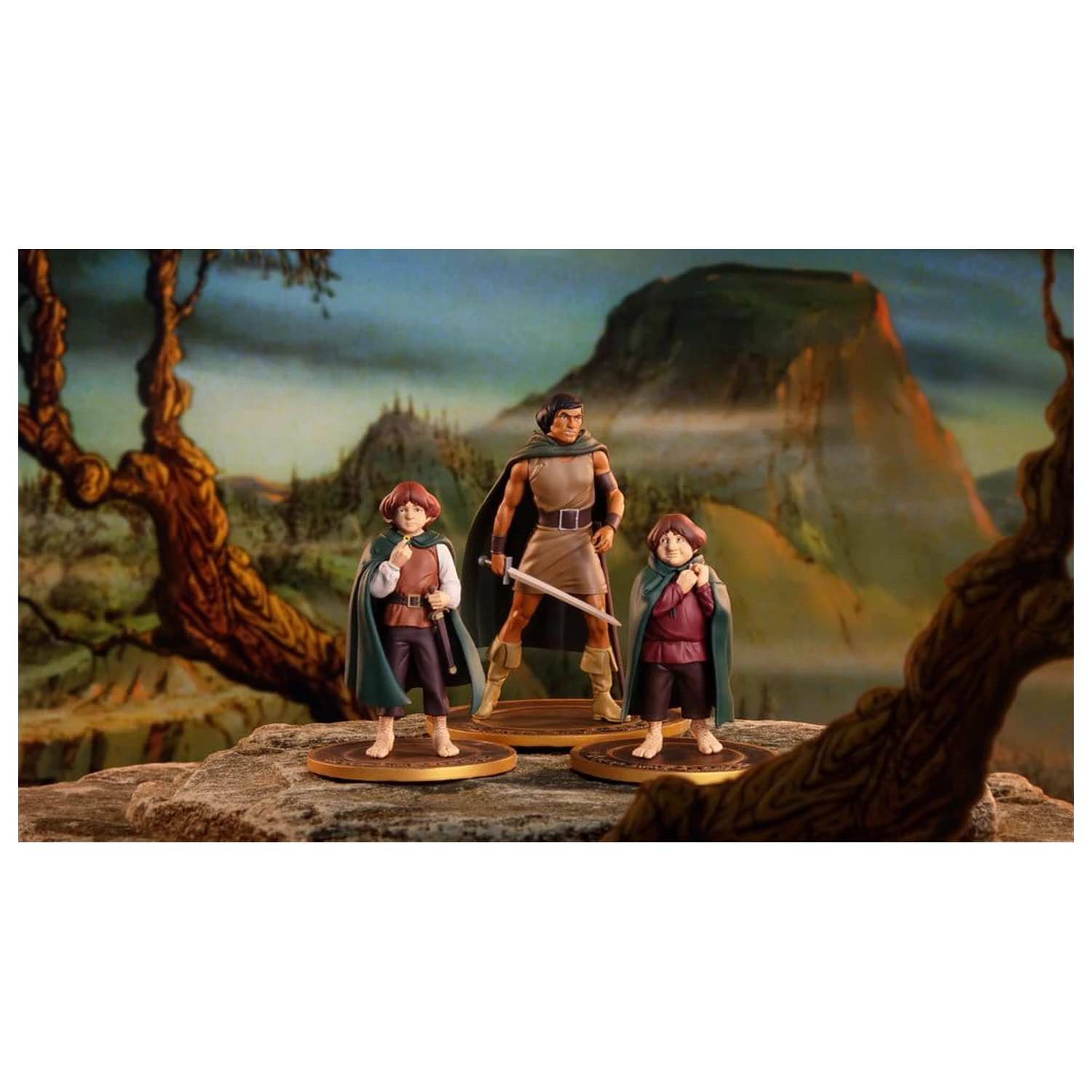 Lord of the Rings Animated Film PVC Figuren 3er-Pack Frodo, Aragorn und Samwise Produktfoto