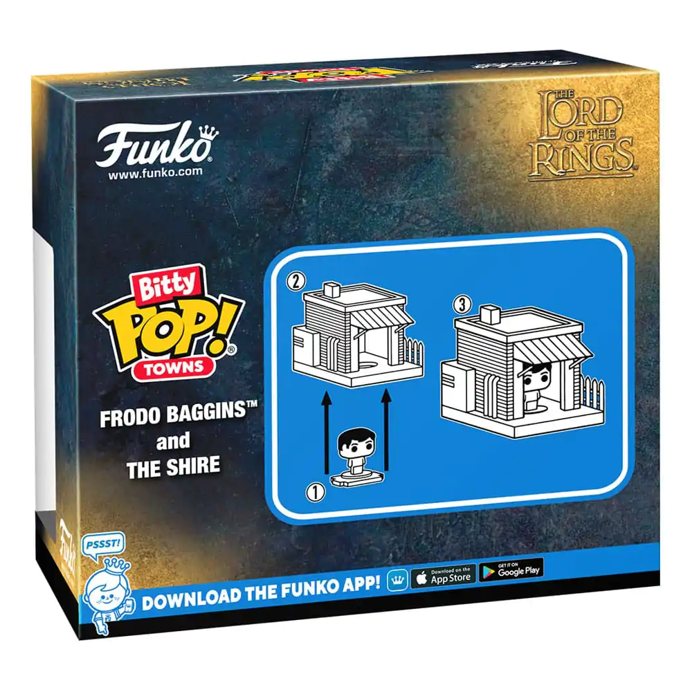 Herr der Ringe Bitty Funko POP! Town Vinyl Figur Frodo at Shire termékfotó