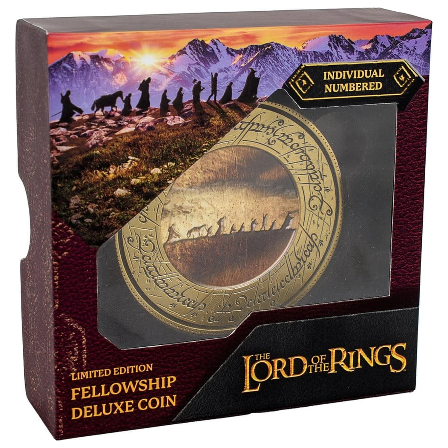Lord of the Rings Münze mit Display Ständer The Fellowship Produktfoto