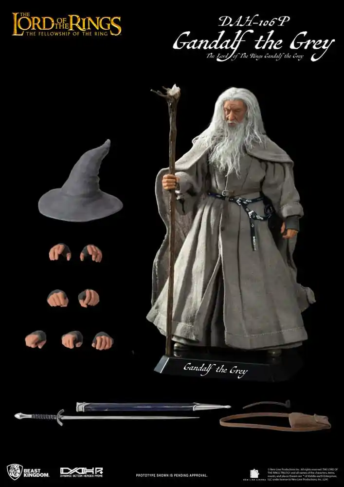 Lord of the Rings Dynamic 8ction Heroes Actionfigur 1/9 Gandalf the Grey 21 cm termékfotó