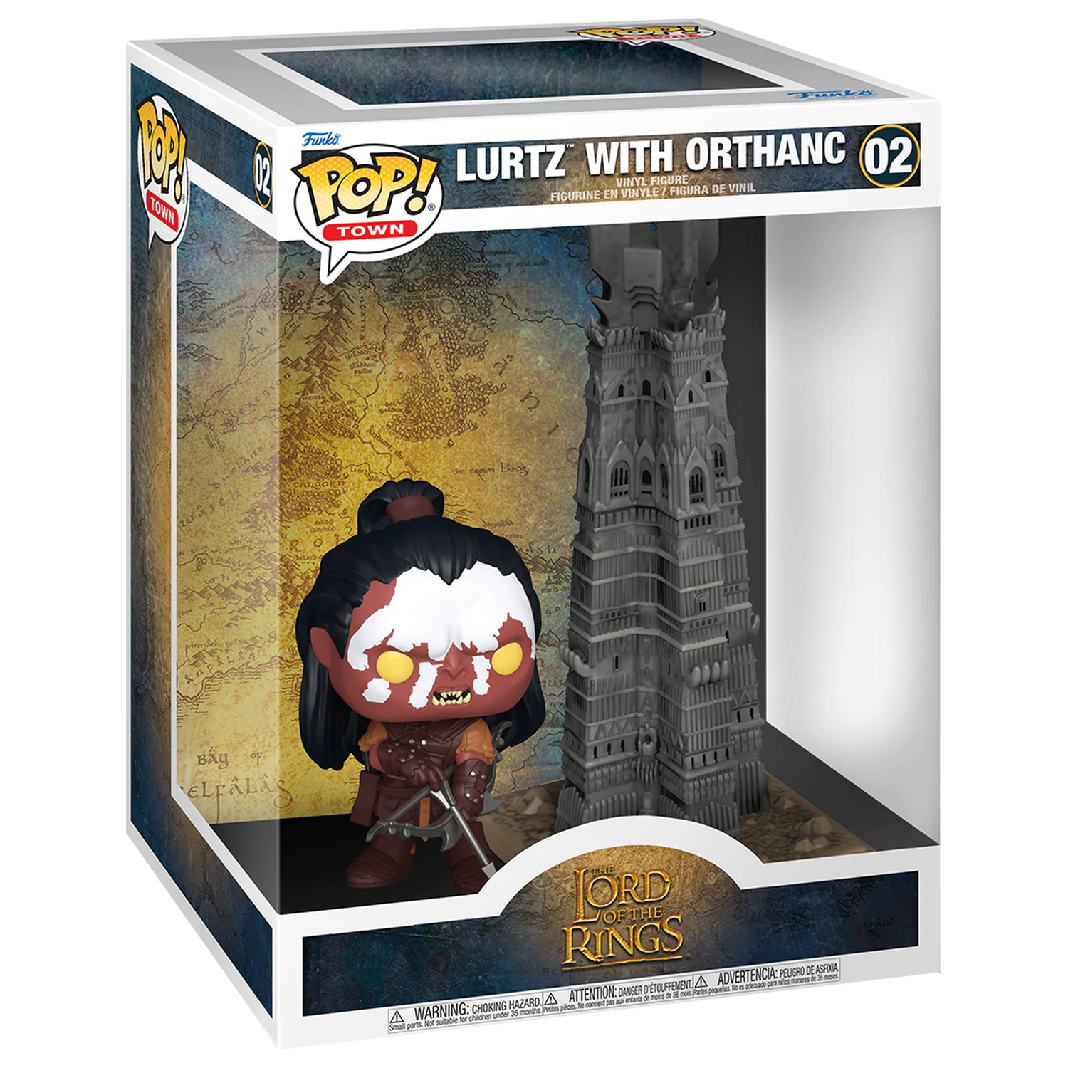 Lord of the Rings Funko POP! Town Vinyl Figur Lurtz mit Turm Produktfoto