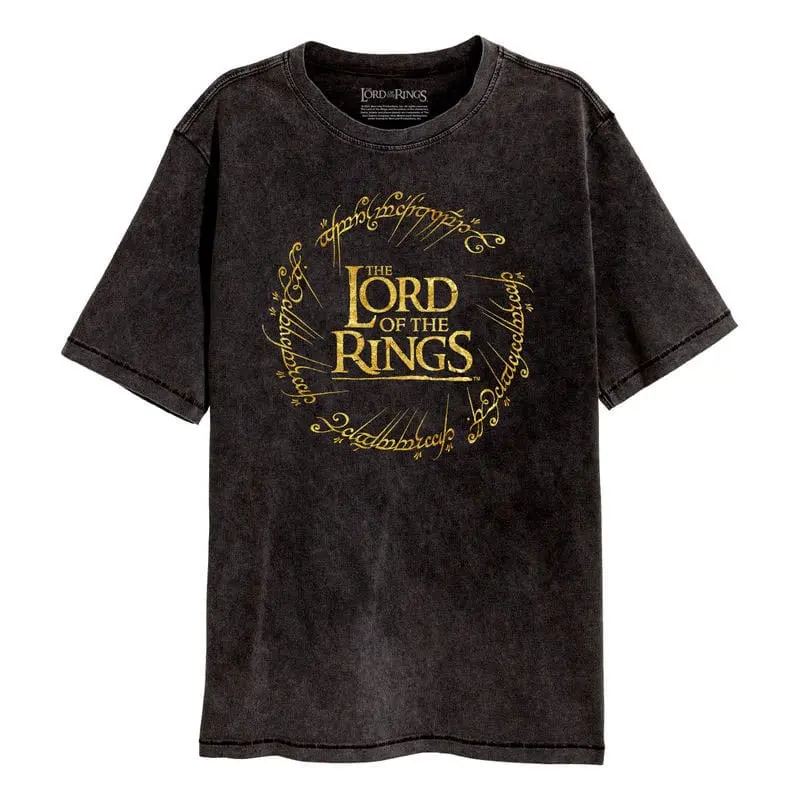 Lord Of The Rings Gold Foil Logo T-shirt termékfotó