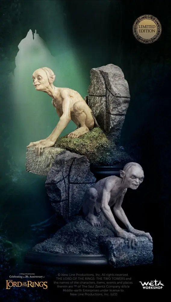 Lord of the Rings Mini Statues Gollum &amp; Sméagol in Ithilien 11 cm Produktfoto
