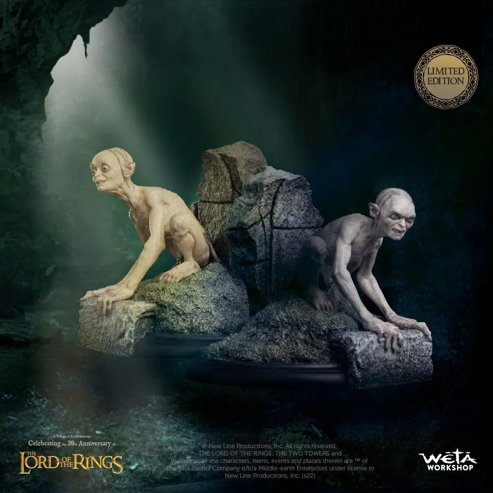 Lord of the Rings Mini Statues Gollum &amp; Sméagol in Ithilien 11 cm Produktfoto