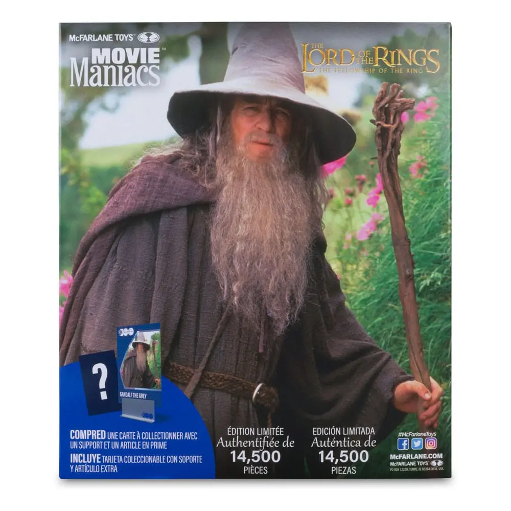 Herr der Ringe Movie Maniacs Actionfigur Gandalf 18 cm Produktfoto