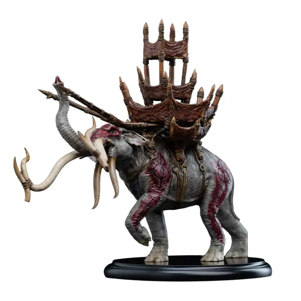 Lord of the Rings Mini Statue Mumak im Kampf 17 cm Produktfoto