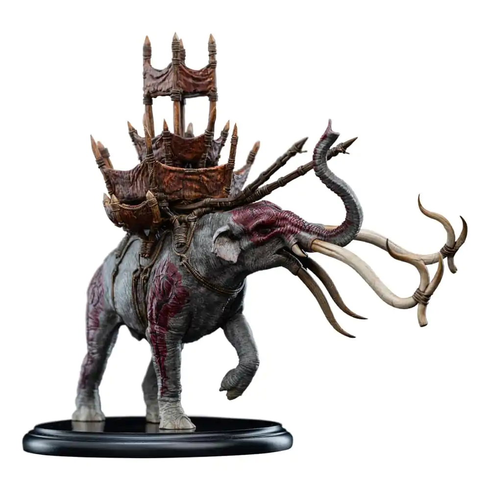 Lord of the Rings Mini Statue Mumak im Kampf 17 cm Produktfoto