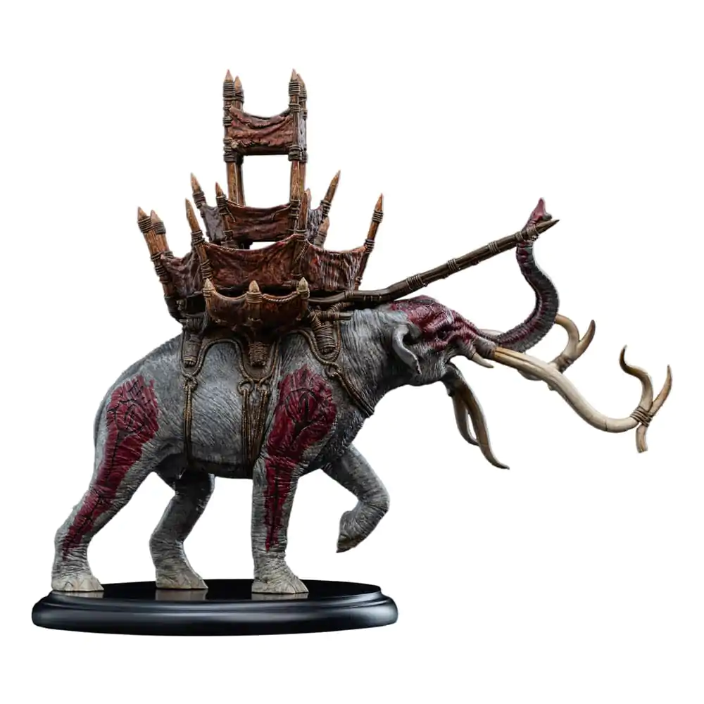 Lord of the Rings Mini Statue Mumak im Kampf 17 cm Produktfoto