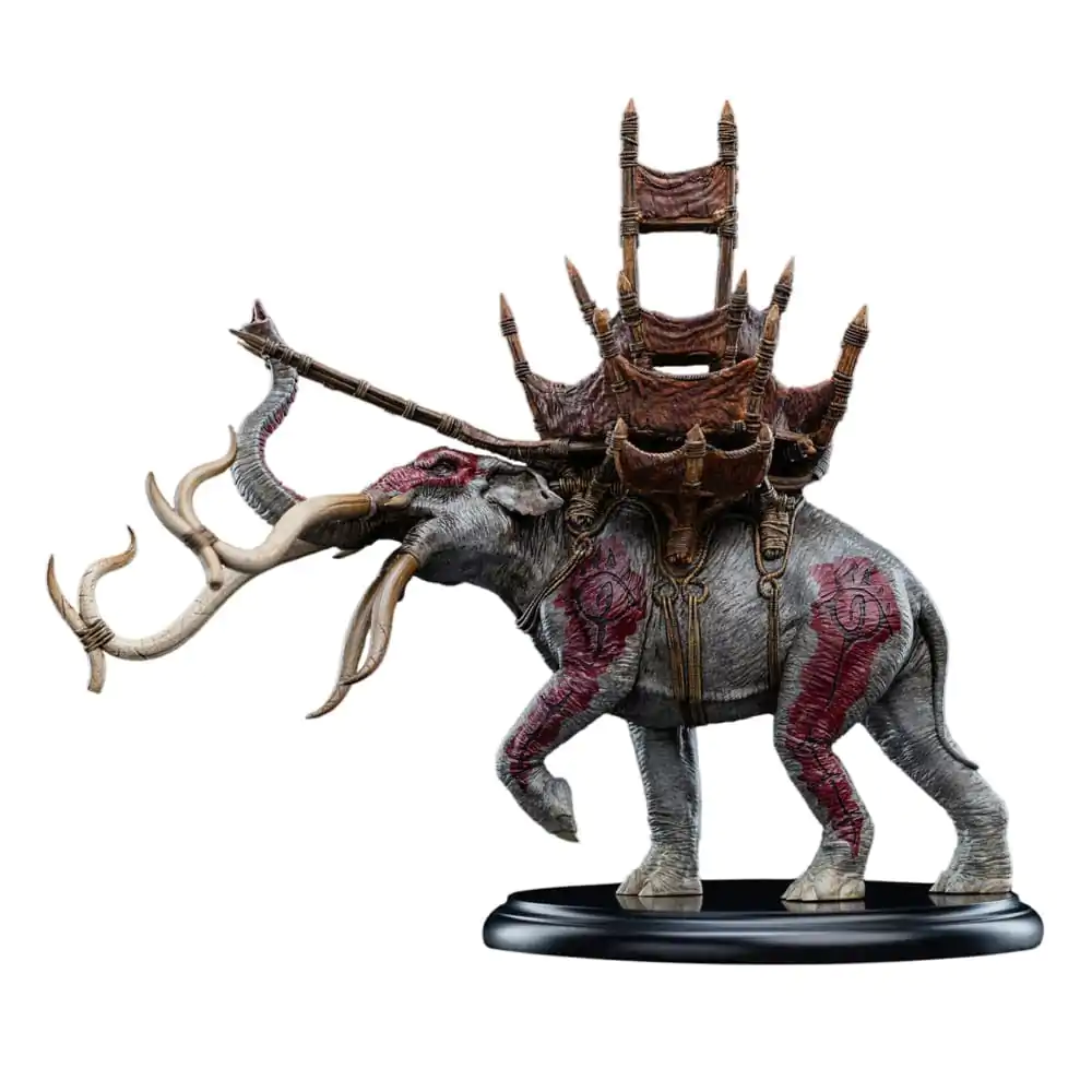 Lord of the Rings Mini Statue Mumak im Kampf 17 cm Produktfoto