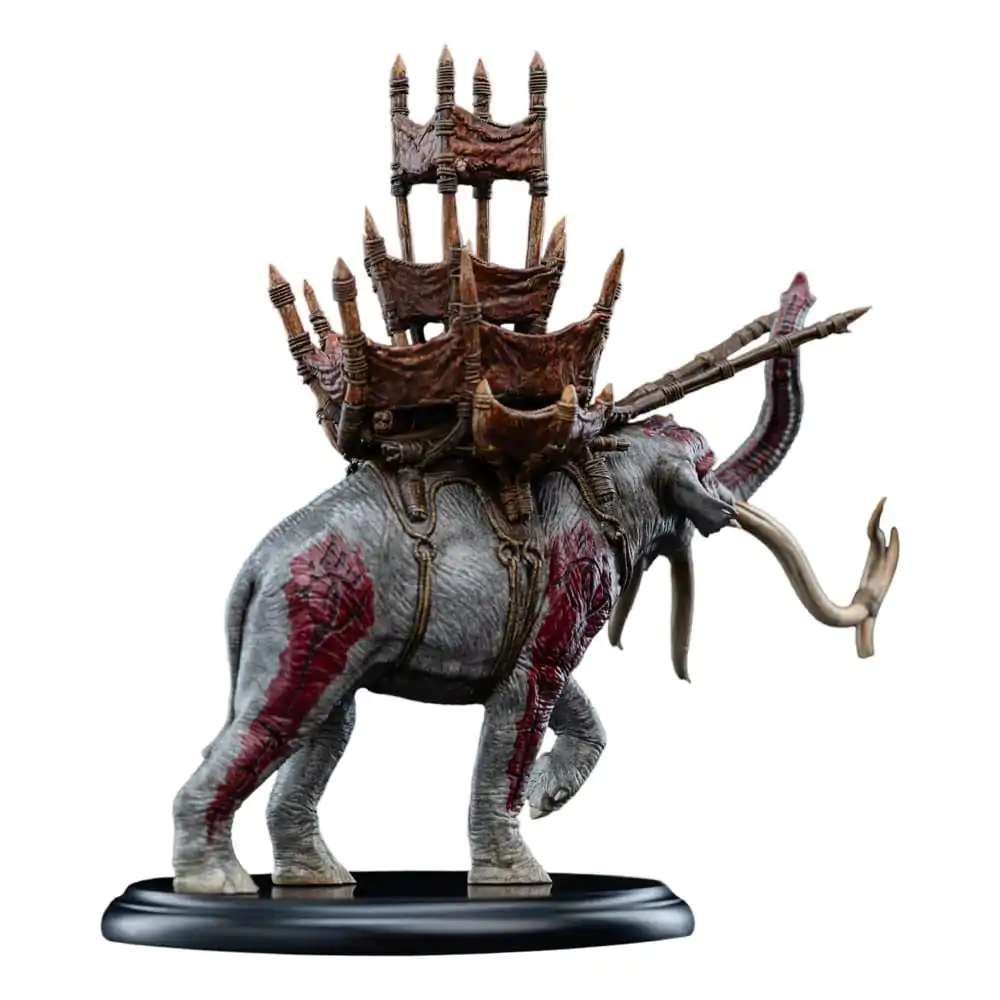 Lord of the Rings Mini Statue Mumak im Kampf 17 cm Produktfoto