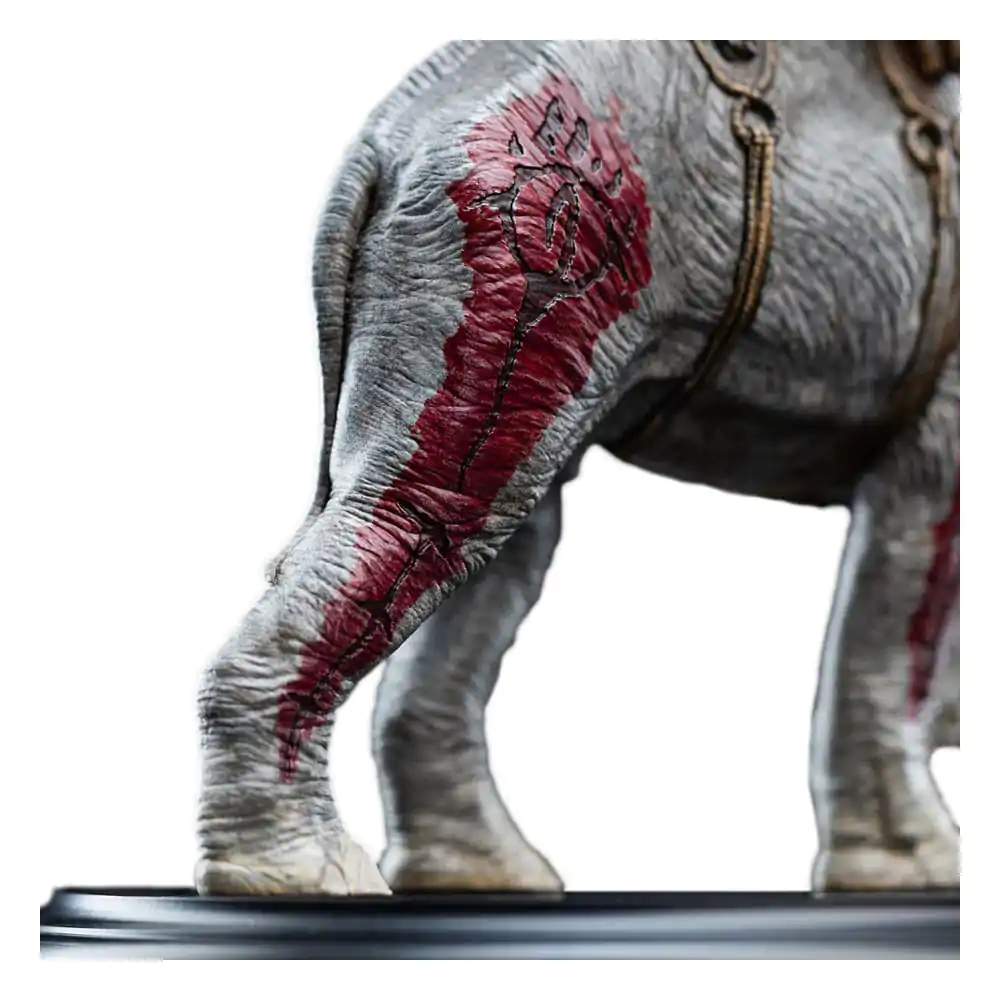 Lord of the Rings Mini Statue Mumak im Kampf 17 cm Produktfoto