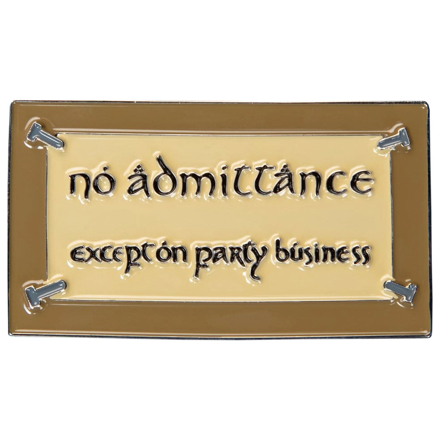 Lord of the Rings Magnet kein Zutritt (Emaille) 7 cm Produktfoto