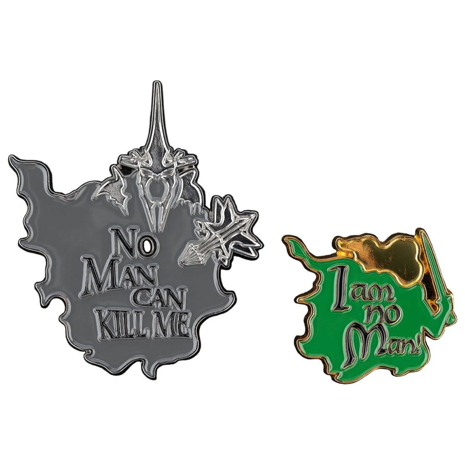 Lord of the Rings Collectors Anstecker 2er-Pack No Man can Kill Me & I Am No Man! 7 cm Produktfoto