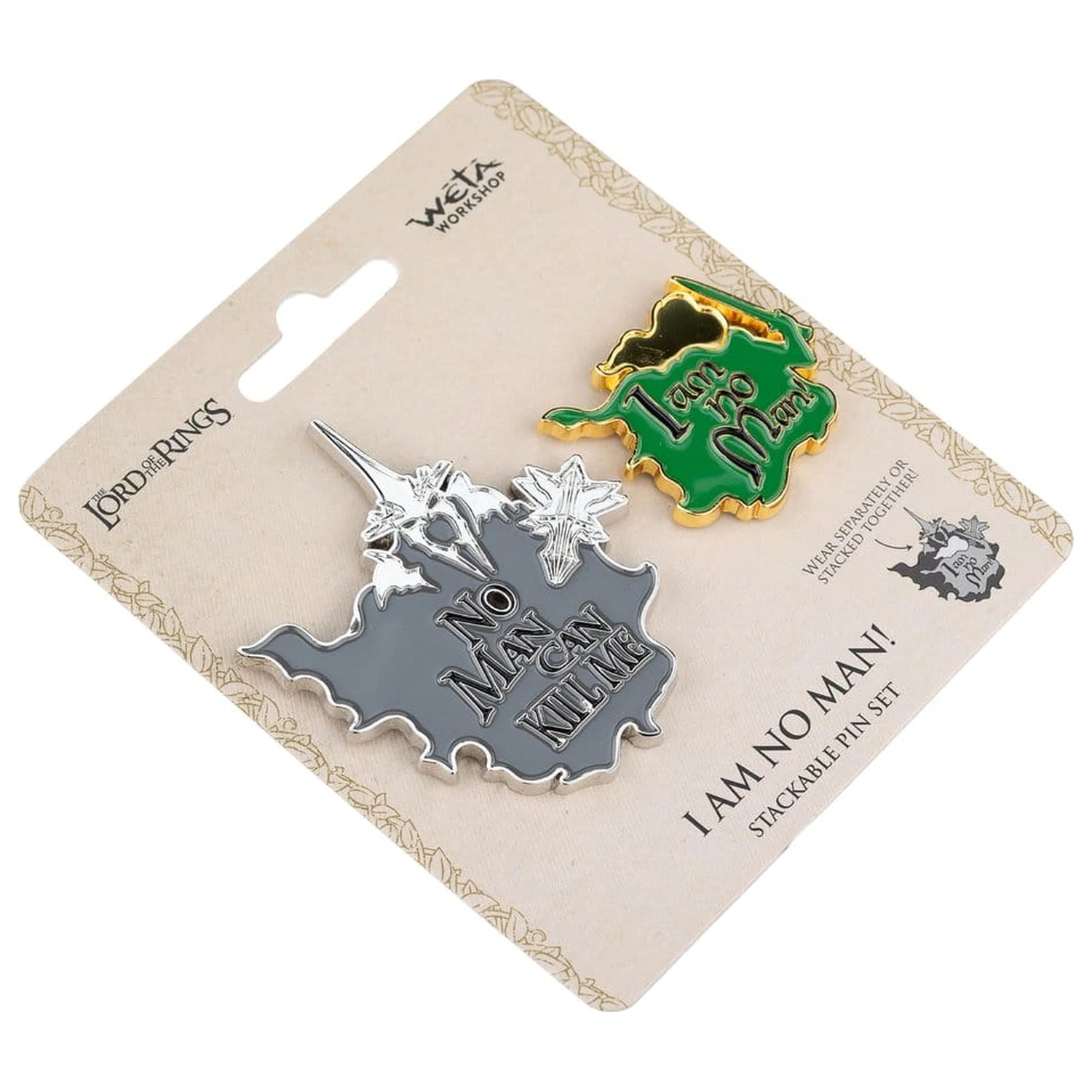 Lord of the Rings Collectors Anstecker 2er-Pack No Man can Kill Me & I Am No Man! 7 cm Produktfoto