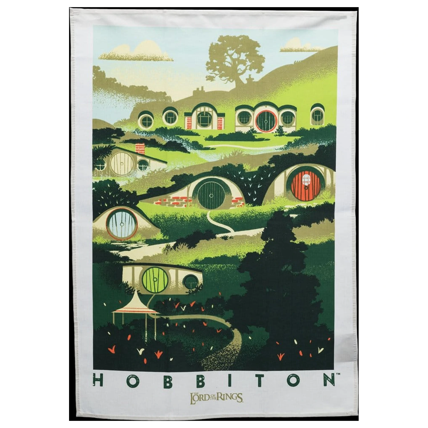 Lord of the Rings Geschirrtuch 2er-Pack Rivendell & Hobbiton 70 cm Produktfoto
