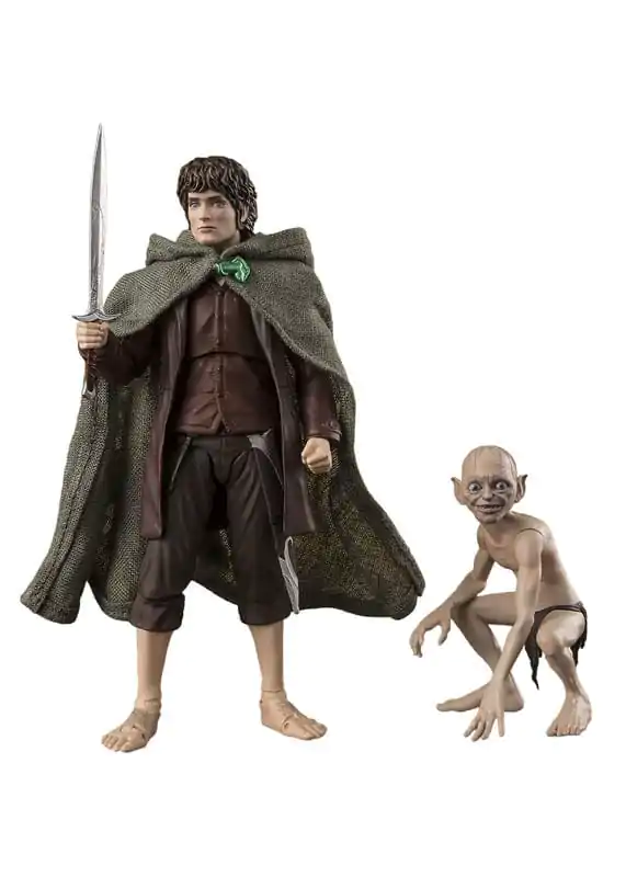 Herr der Ringe S.H. Figuarts Actionfiguren Frodo Beutlin & Gollum termékfotó