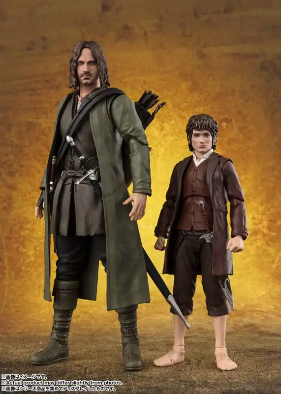 Herr der Ringe S.H. Figuarts Actionfiguren Frodo Beutlin & Gollum termékfotó