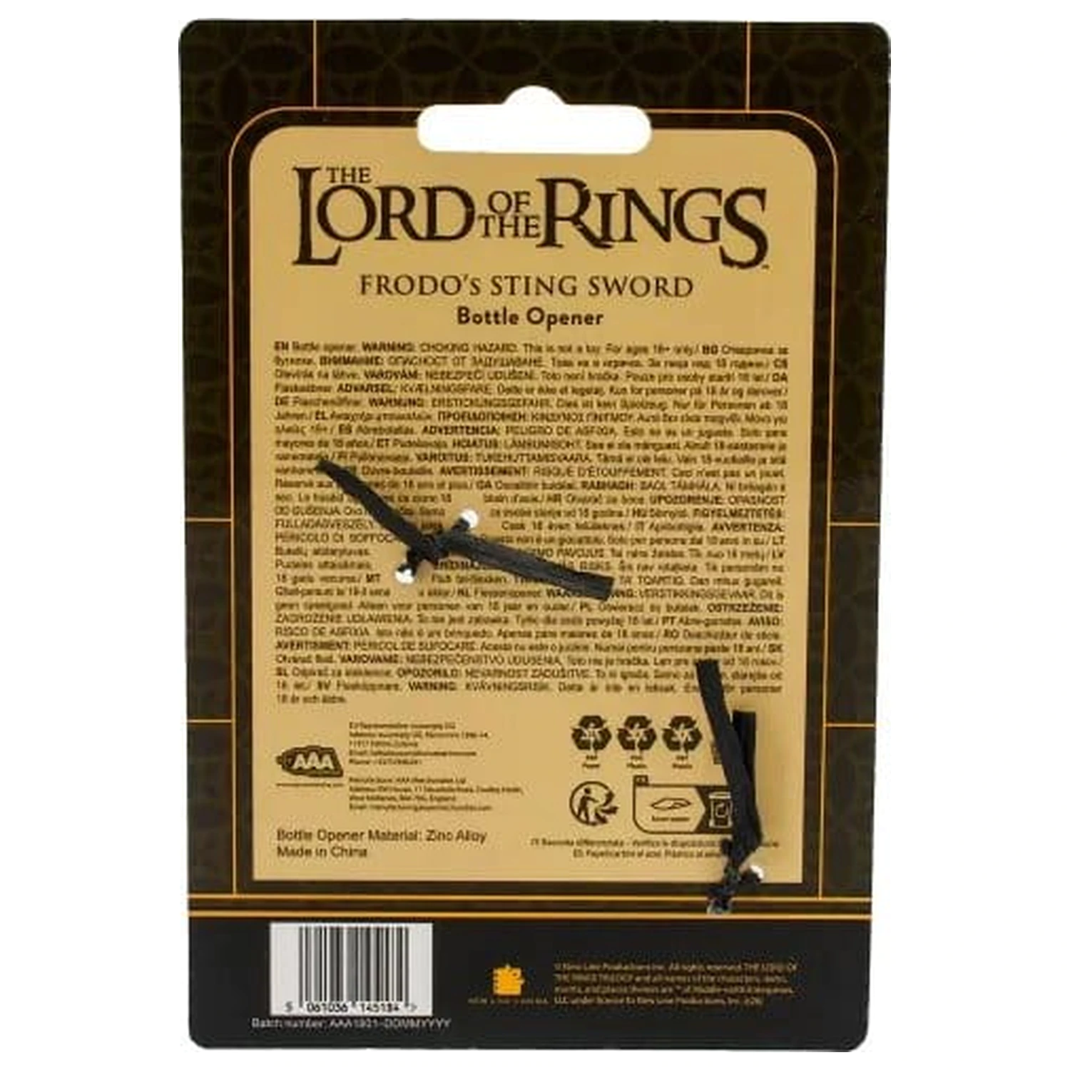 Lord of the Rings Flaschenöffner Sting Schwert Produktfoto