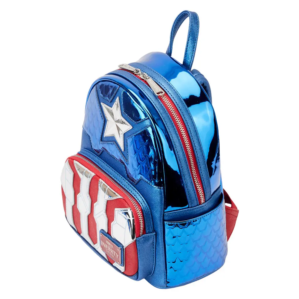 Loungefly Marvel Captain America metallic Rucksack 26cm termékfotó