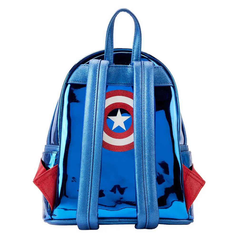 Loungefly Marvel Captain America metallic Rucksack 26cm termékfotó