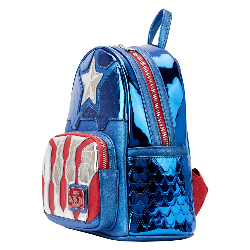 Loungefly Marvel Captain America metallic Rucksack 26cm Produktfoto