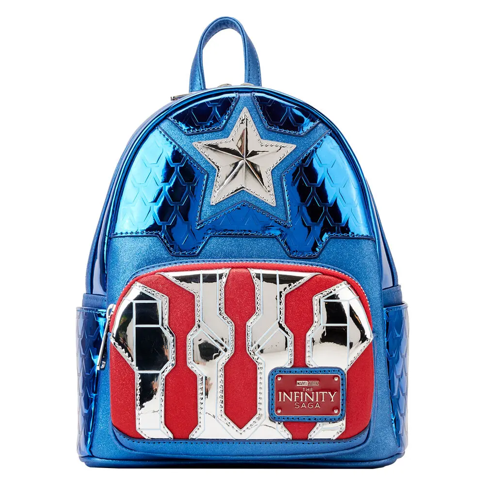 Loungefly Marvel Captain America metallic Rucksack 26cm Produktfoto