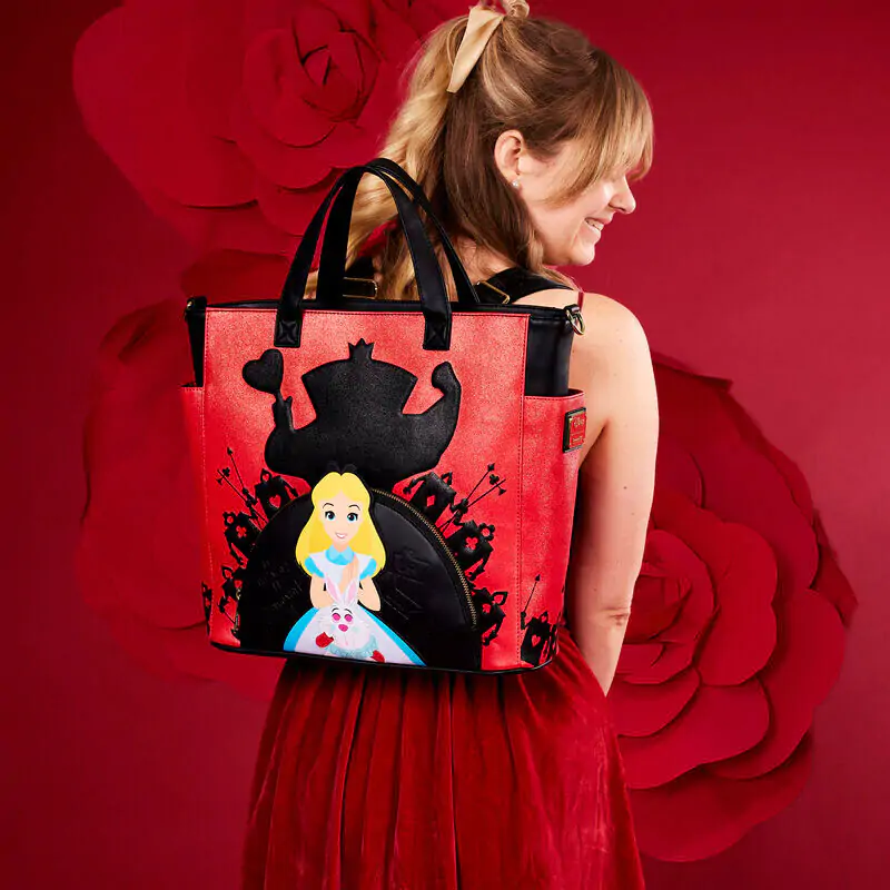 Loungefly Disney Alice In Wonderland Villains verwandelte Tragetasche Produktfoto