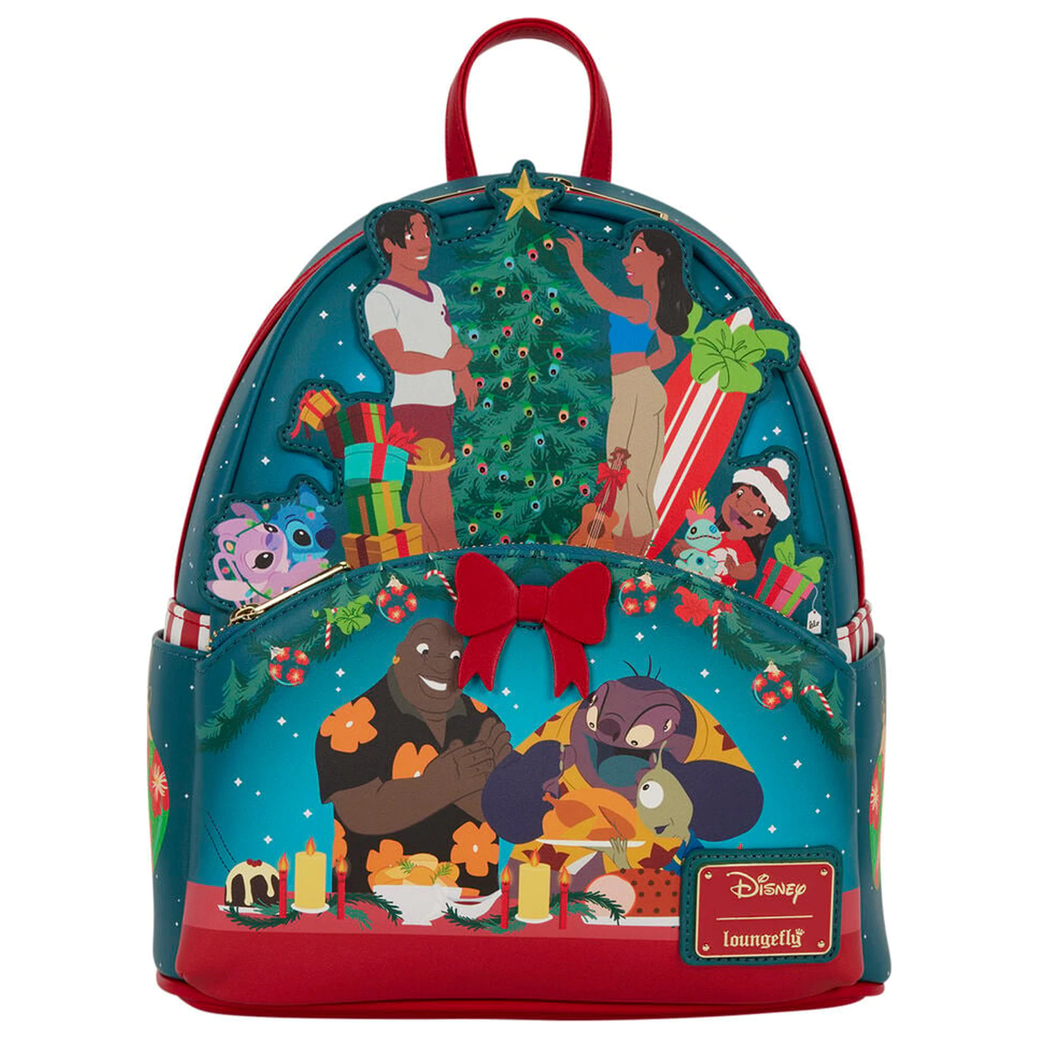 Loungefly Disney Lilo & Stitch Holiday Stitch Rucksack 26 cm Produktfoto