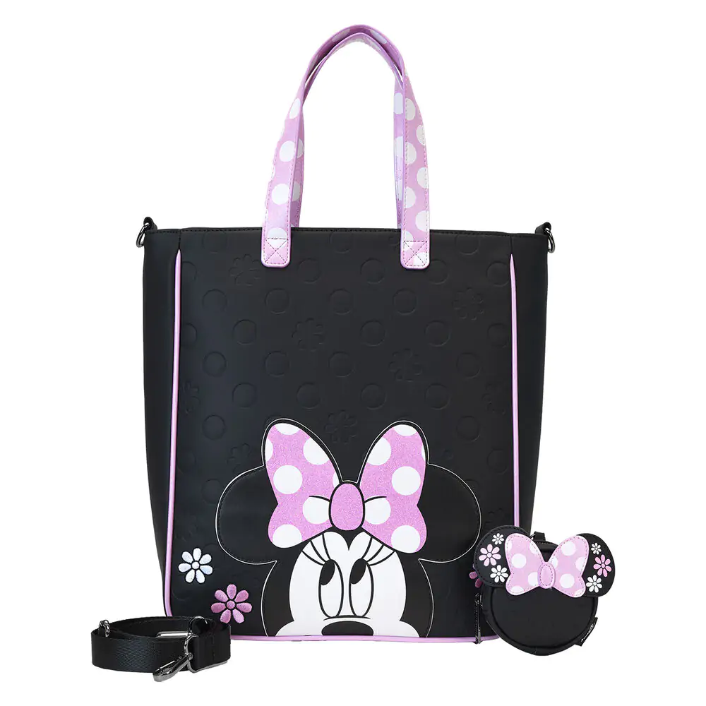 Loungefly Disney Minnie Floral Rock the Dots Tragetasche und Geldbörse Produktfoto