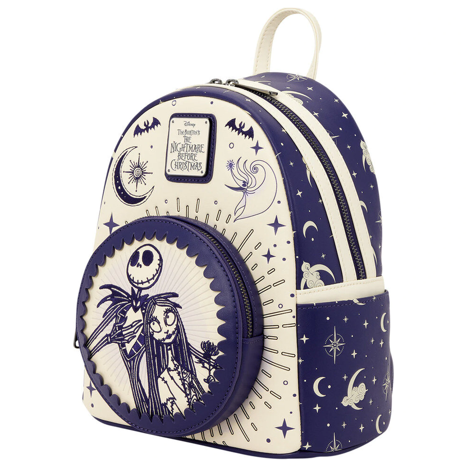 Loungefly Disney Nightmare Before Christmas Jack Skellington & Sally Night Sky Rucksack 26cm Produktfoto
